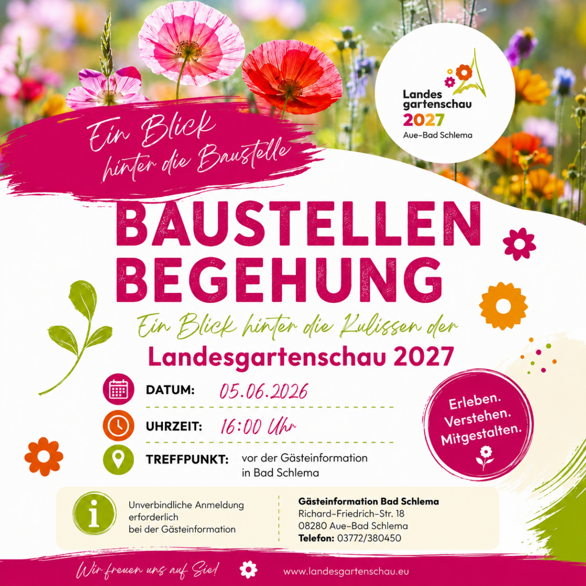 Baustellenbegehung Landesgartenschau 2027 erleben